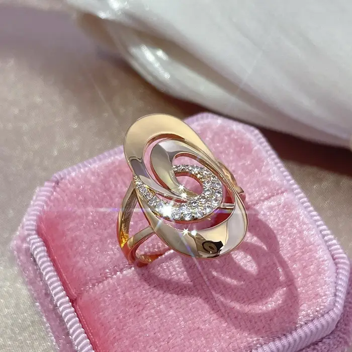Grandes bagues en or Rose pour femmes