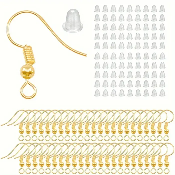 1 boîte de 260 pièces pour la fabrication de boucles d'oreilles