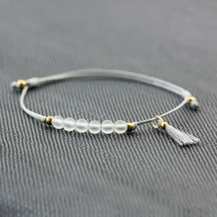 Bracelet en cristal blanc naturel et argent sterling 925 pour femmes occasions spéciales et amitié