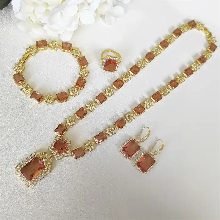 BOCARMAN Ensemble de bijoux synthétiques en diaspor synthétique à changement de couleur
