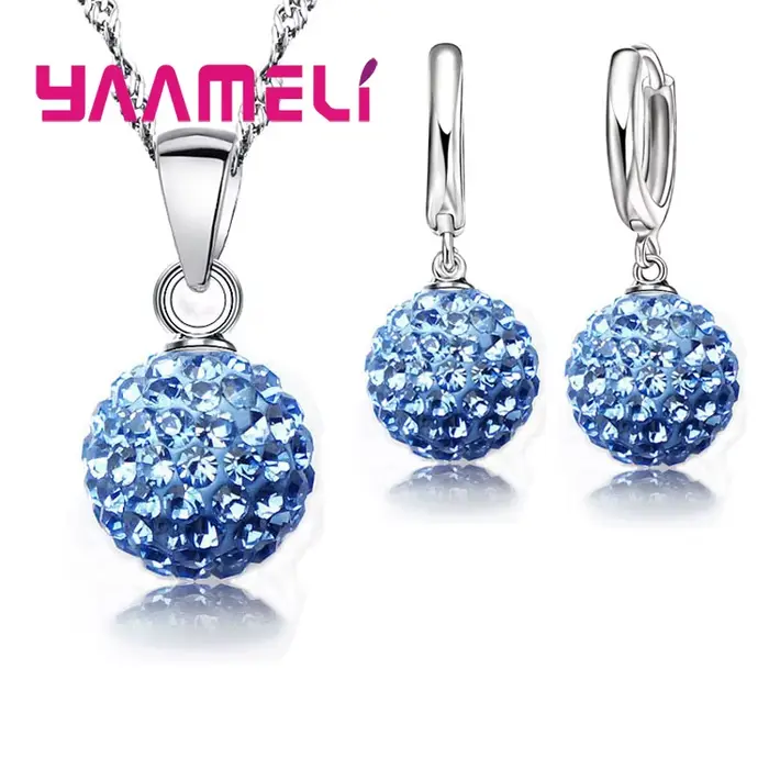 Ensembles de bijoux en argent regardé 925 pour femmes et filles