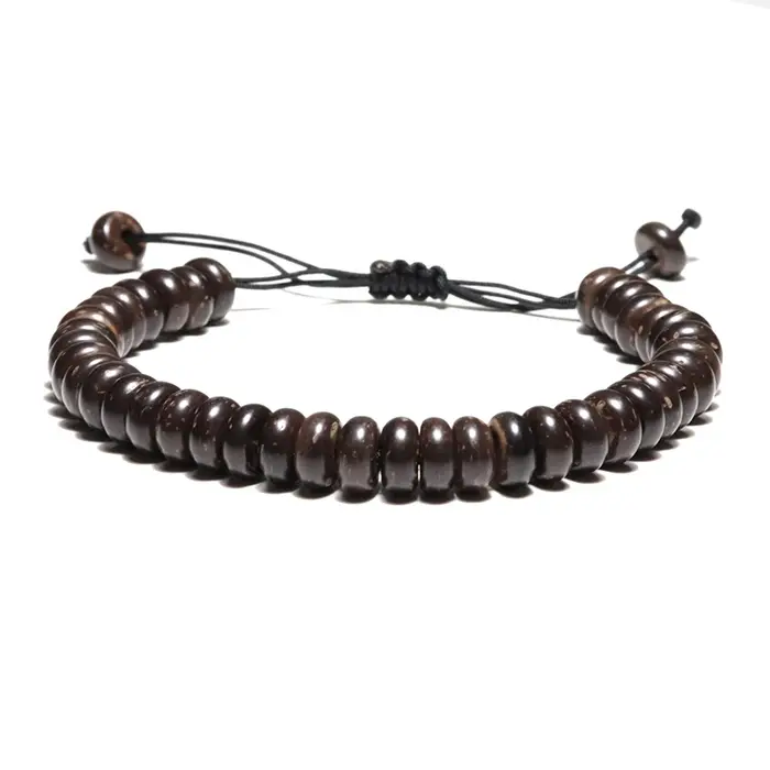 Bracelet en bois naturel tressé pour Homme