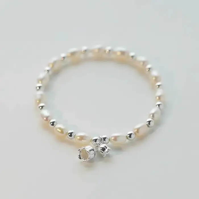 Bracelet en argent Sterling 925, perles de fleur de lys, Punk géométrique pour femmes et filles, bij