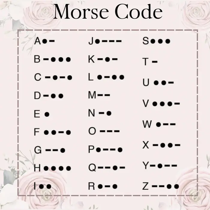 Collier personnalisé en code Morse