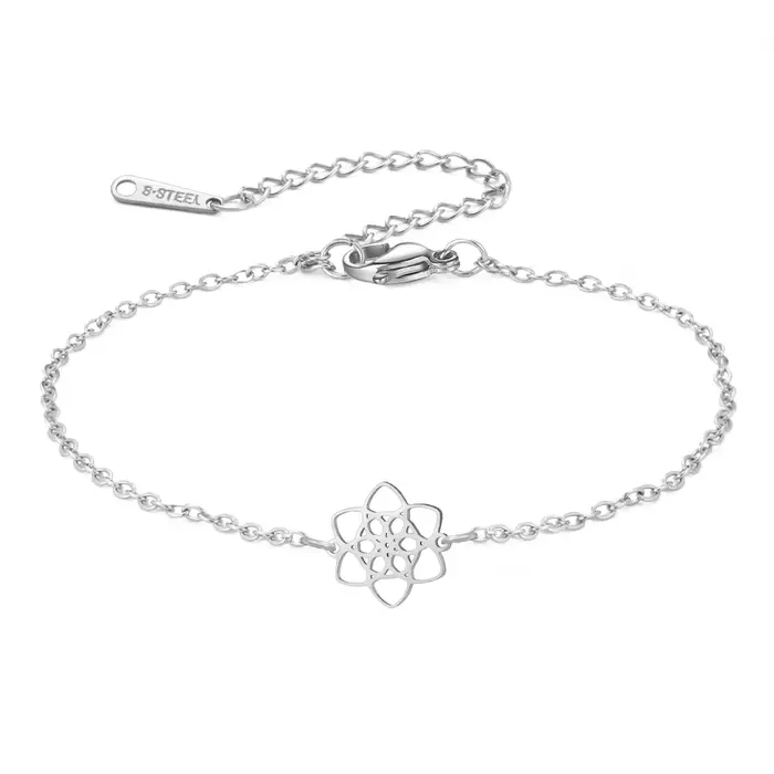 LIKGREAT Bracelet fleur de vie Bracelets Vintage pour femmes hommes breloques de mode géométrie sacr