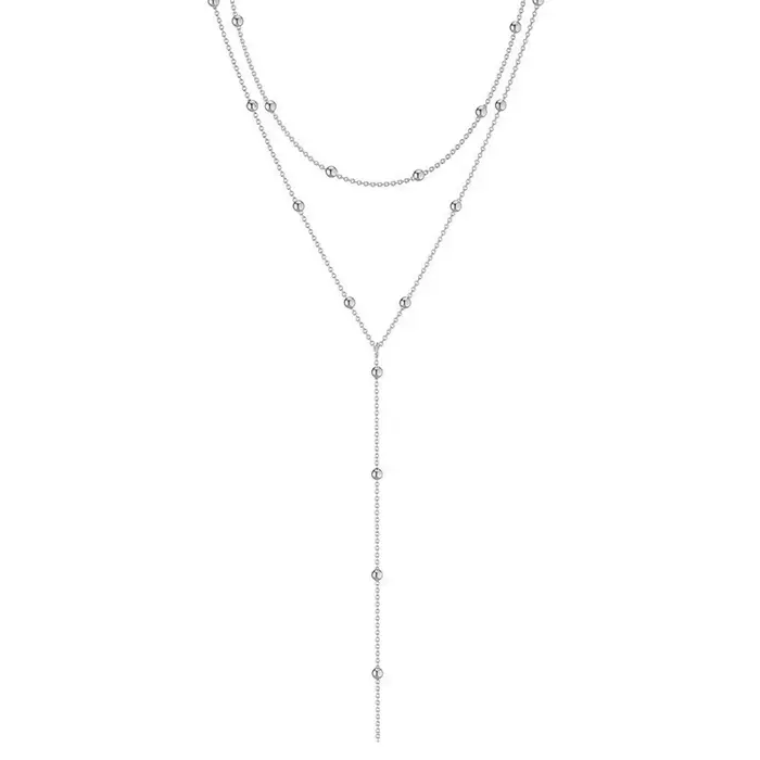 Collier Lariat plaqué or pour femmes