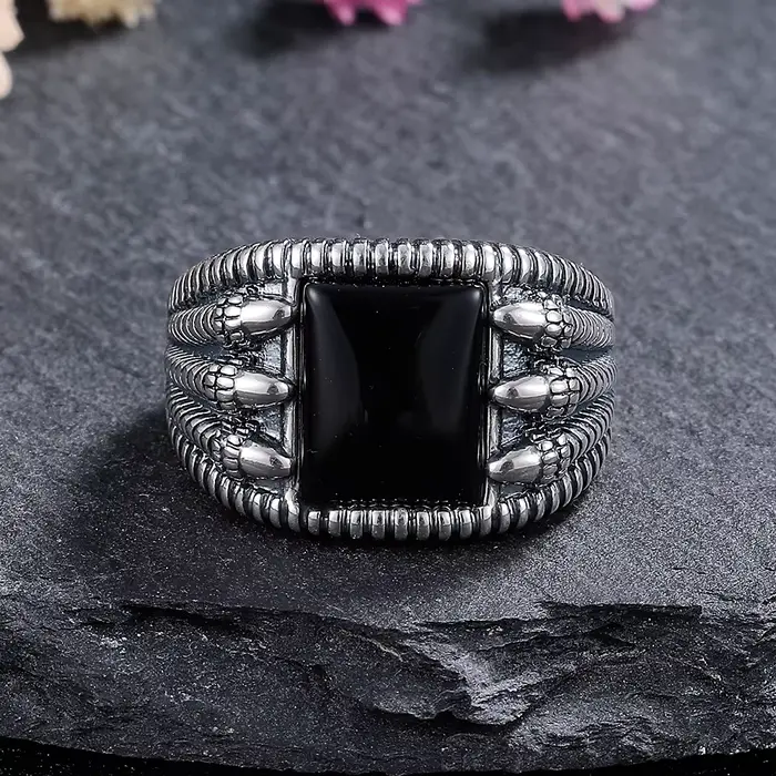 Bague en argent naturel 8x10mm