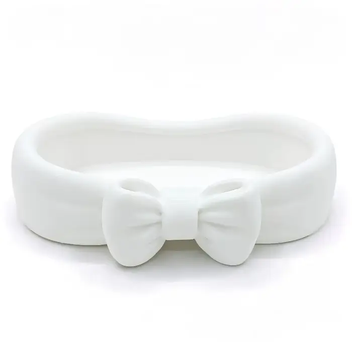 Plateau de rangement pour bijoux avec joli nœud décoratif, lisse, grande capacité, organisateur de v