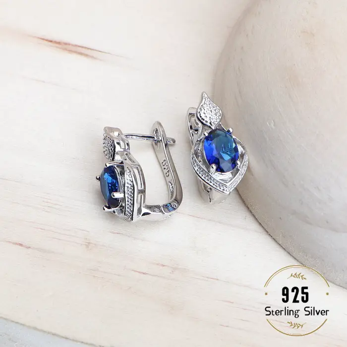 Ensemble de bijoux de mariée en argent 925 pour femmes
