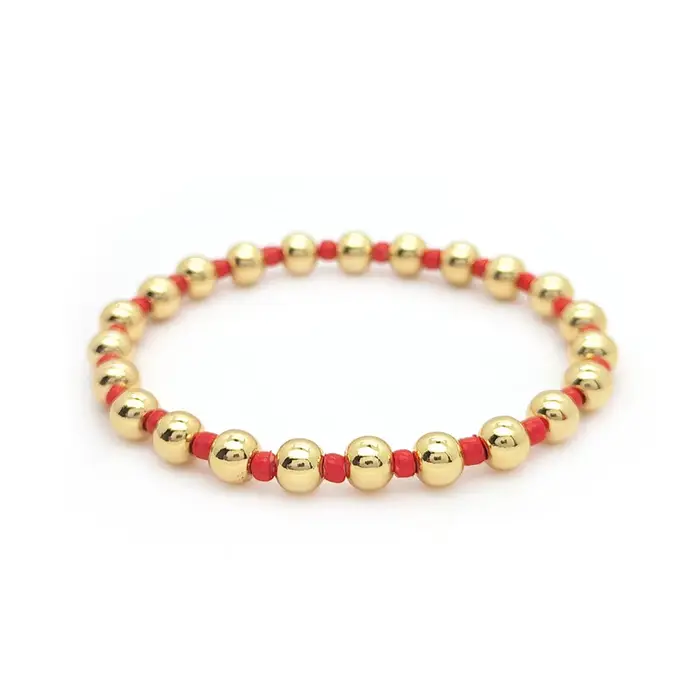 KKBEAD 18K plaqué or Bracelets Boho été perlé Bracelet extensible Y2k bijoux pour femmes accessoires
