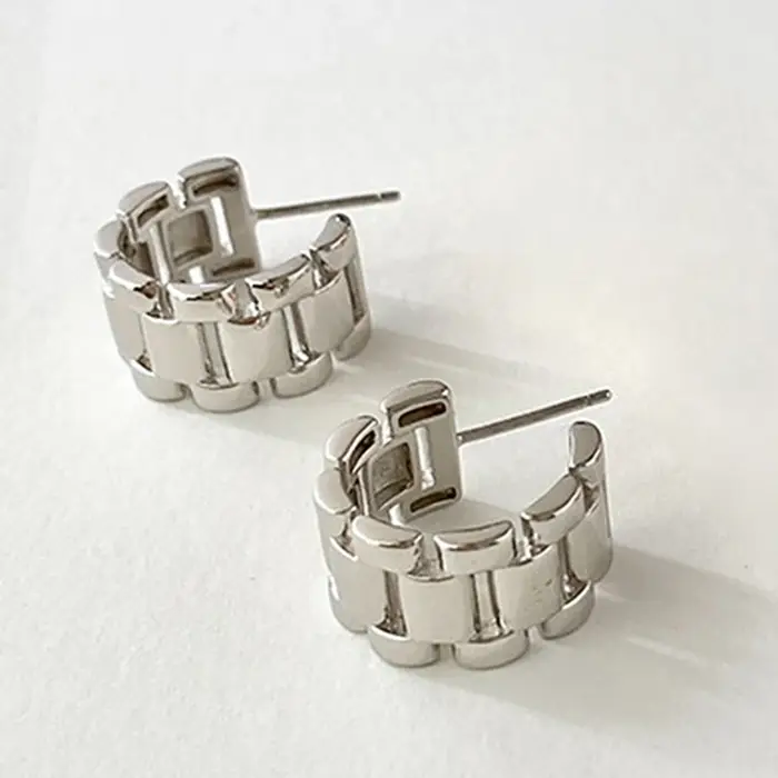 Huitan – boucles d'oreilles chaîne de montre délicates pour femmes