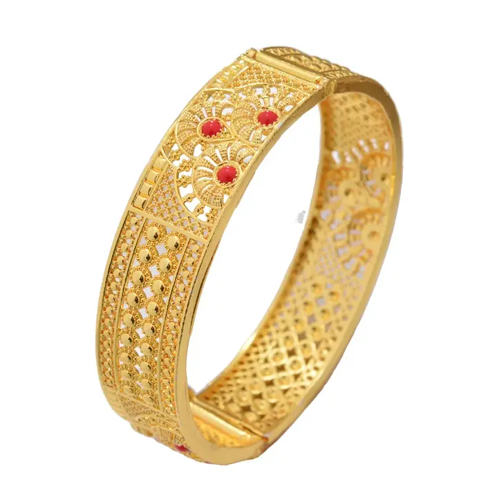 Bracelets en or carillon pour hommes et femmes, bijoux éthiopiens/indiens/nigwin