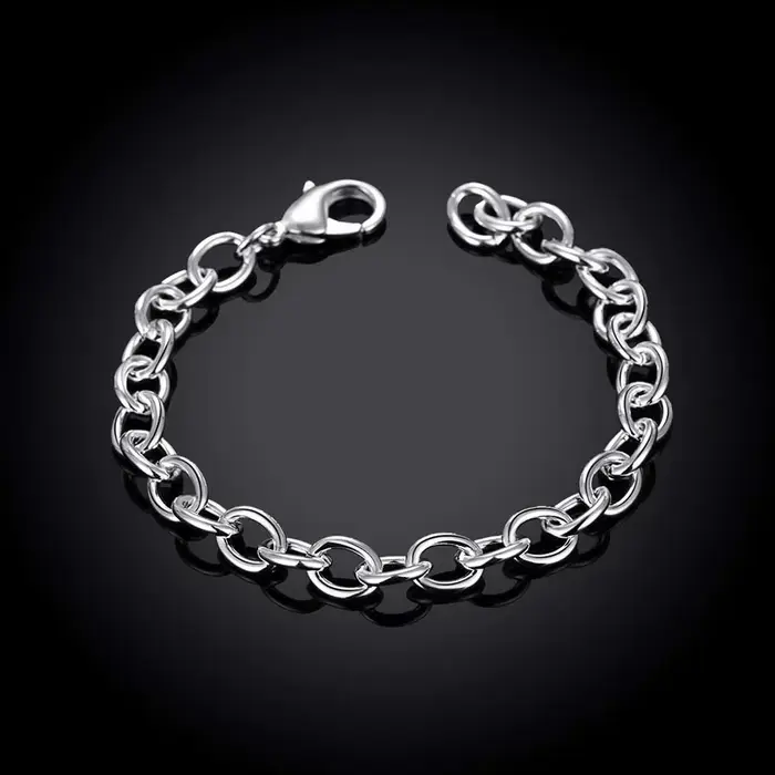 Bracelet en argent Sterling 925 pour hommes et femmes, bijoux à la mode, classique, Simple, élégant, cadeaux d'anniversaire