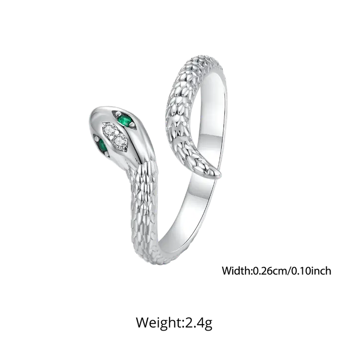 Bague ouverte Viper pour femme, Bague ajustable brillante en forme de main d'amour pour femme, Cadea