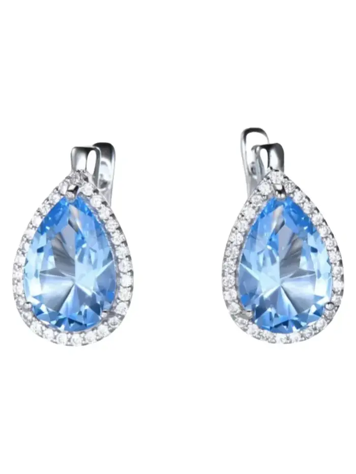 Boucles d'oreilles coupe poire en argent Sterling 925, boucles d'oreilles à Clip pour femmes, 8x12mm