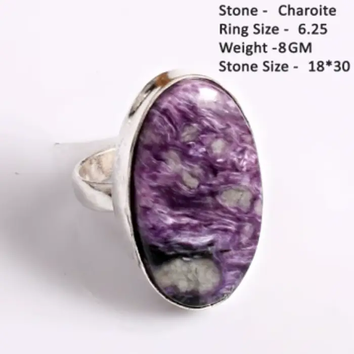 Bague en Amazonite, Turquoise, Agate, Charoïte, Labradorite, Ambre, Citrine, Topaze Bleue, Améthyste