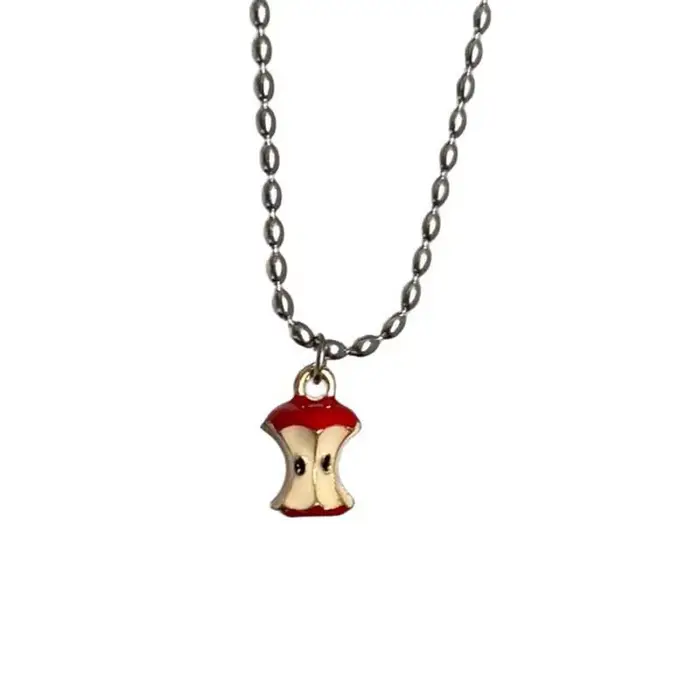 Collier Pendentif Créatif et Mignon en Forme de Noyau de Pomme pour Femme