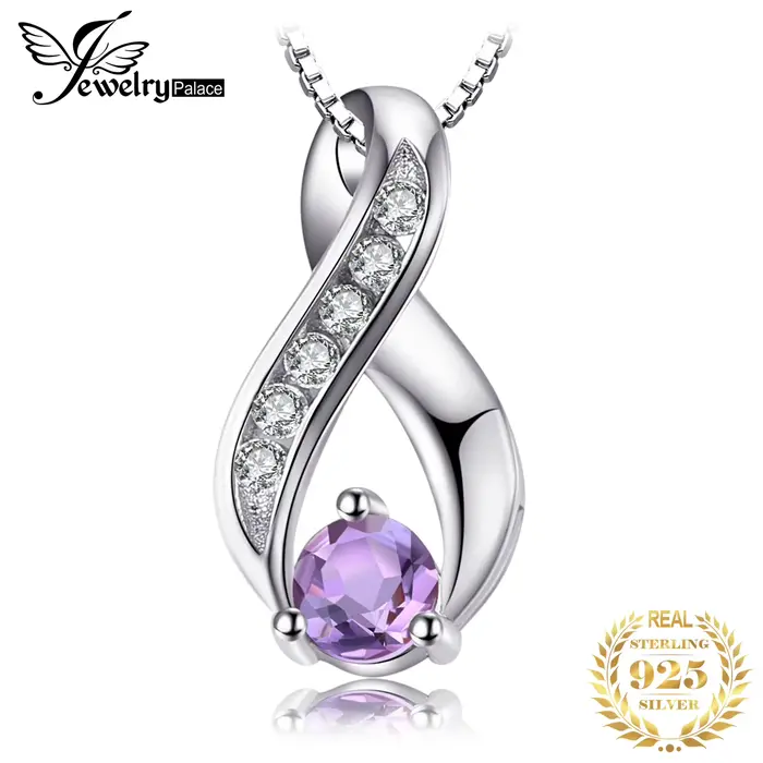 JewelpopPalace-Collier pendentif en argent regardé 925 pour femme, Extron Natural Alanding Yst, No J