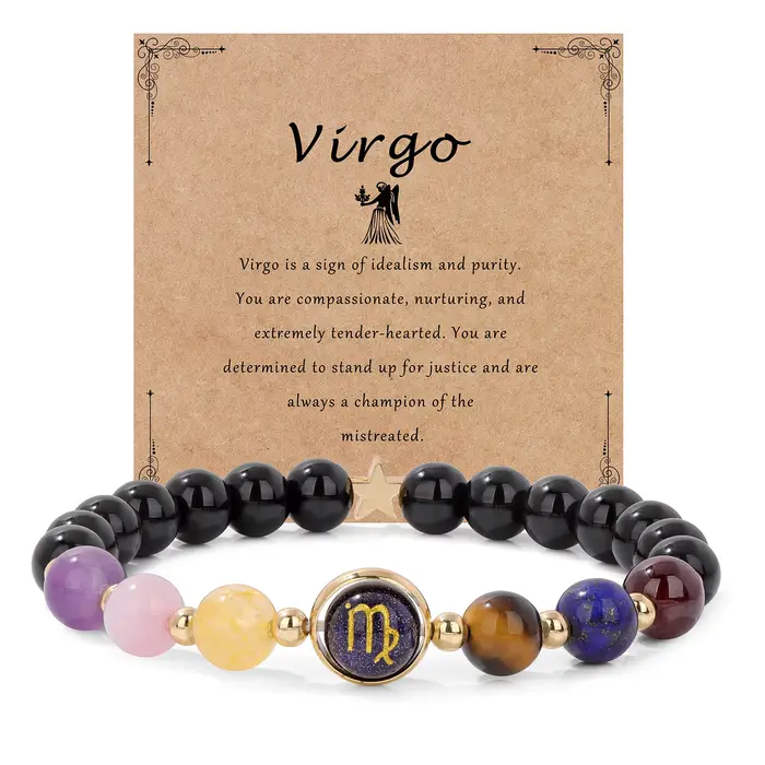 Bracelet en Pierre Naturelle des Signes du Zodiaque