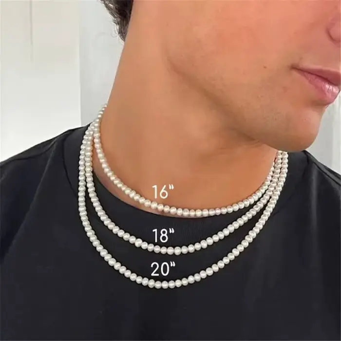 Collier de perles pour homme