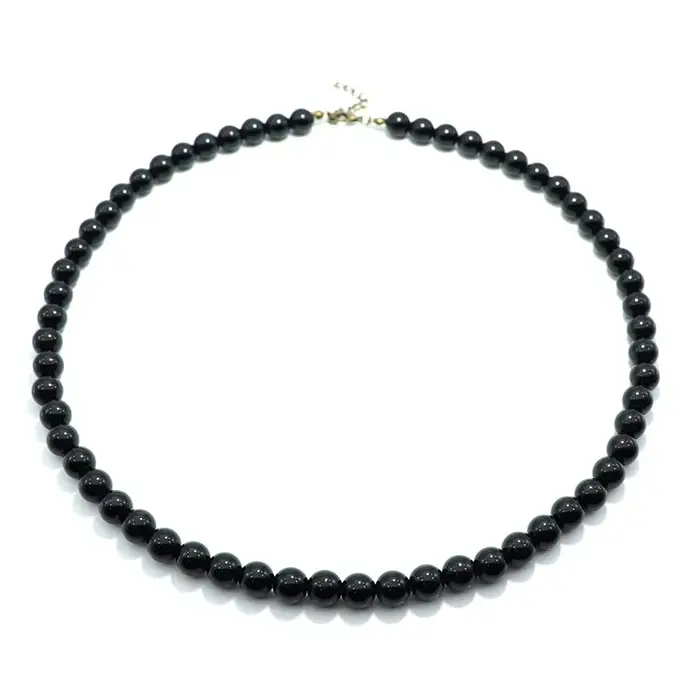 Collier minimaliste en œil de tigre pour hommes et femmes, grandes perles de 10mm, Long de 22 pouces