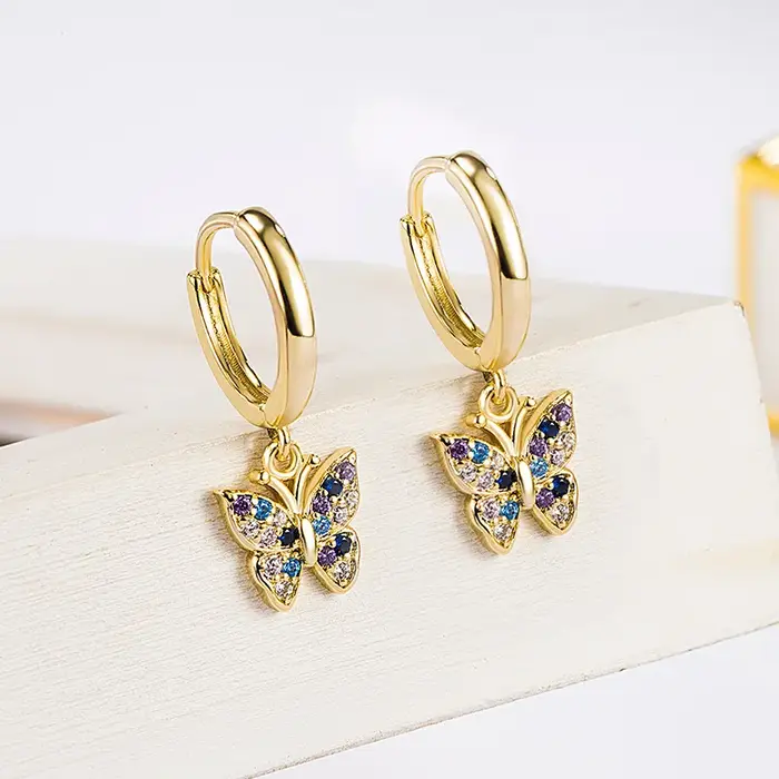 Boucles d'oreilles en or 14K diamant naturel pour femmes occasions spéciales bohémiennes anniversaire mariage cadeau pour Noël Halloween