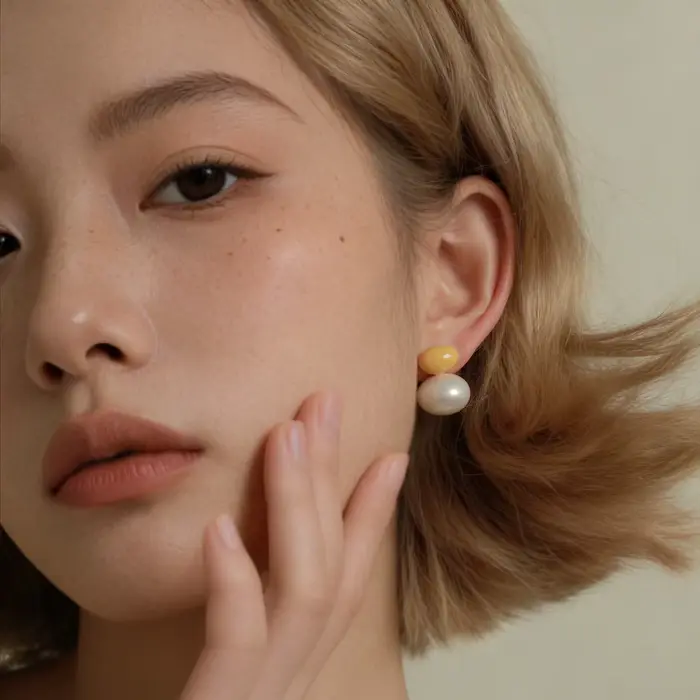 Boucles d'oreilles rondes en perles colorées Dopaamine pour femmes, bijoux d'oreille simples et élégants, faits à la main, en verre, forme géométrique, élégantes