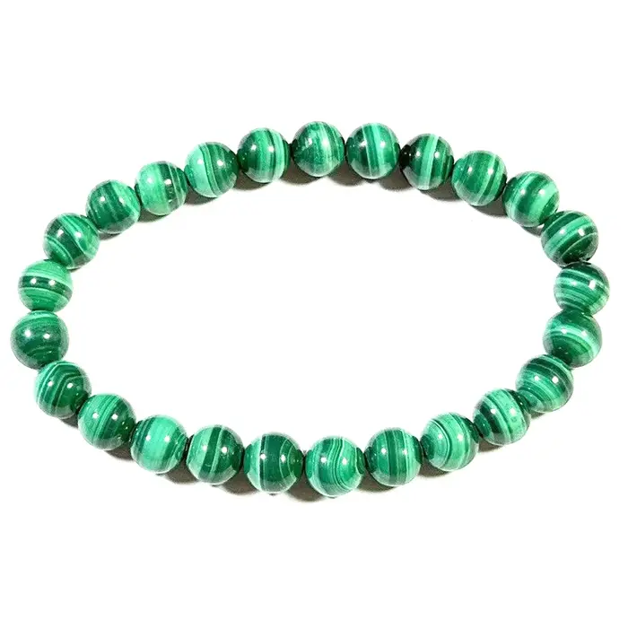 Ruberthen-Bracelet en Malachite Naturelle de Qualité AAA, Massage de Protection, Perles, 6 mm