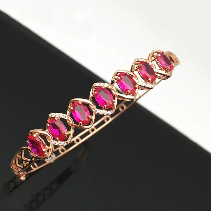 Bracelet adrenbracelet naren cristal incrusté d'or violet pour femme