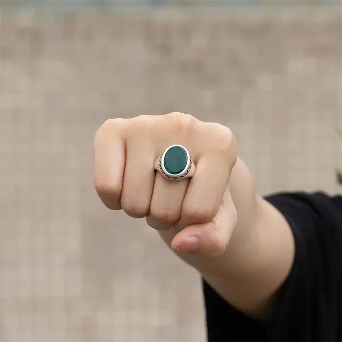 Bague en argent pur S925 pour homme
