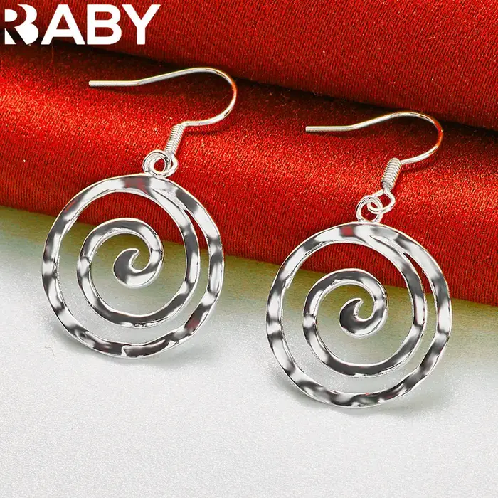 URBABY 925 boucles d'oreilles géométriques en argent Sterling pour les femmes charme tendance cadeau