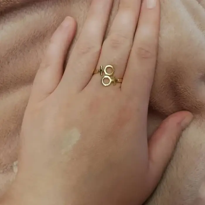 Bague en Acier Inoxydable pour Lesbiennes