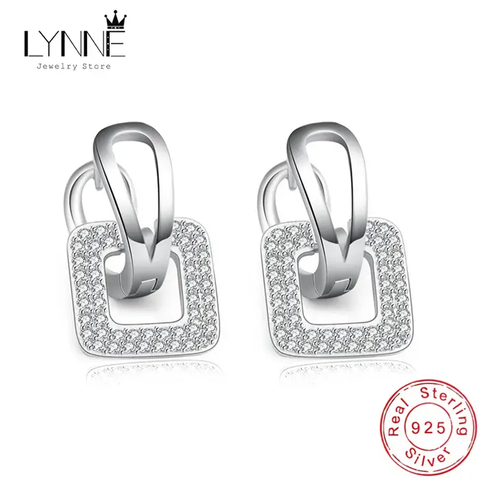 Boucles d'oreilles créoles en argent regardé 925 pour femmes, bijoux en or rose, cercle d'oreille go