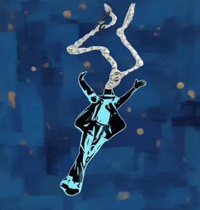 Collier Michael Jackson avec gants en émail