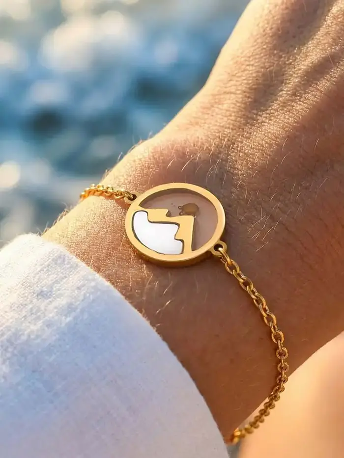 Bracelet en graines de moutarde pour femme