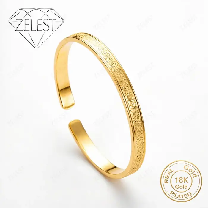 Bracelet ouvert exquis en argent sterling 925 plaqué or 18 carats pour femmes, bijoux élégants pour 