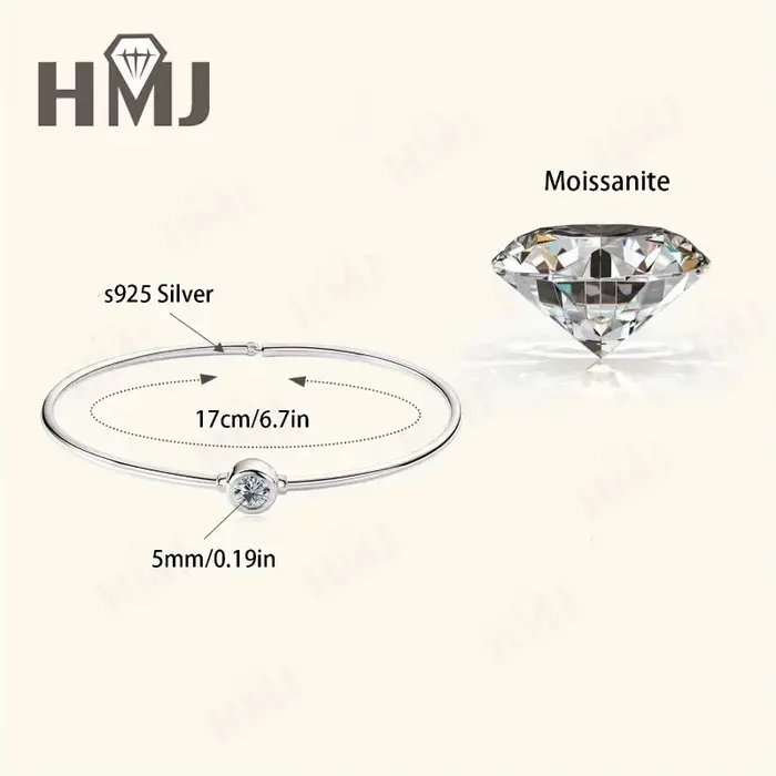 Bracelet en Moissanite 0