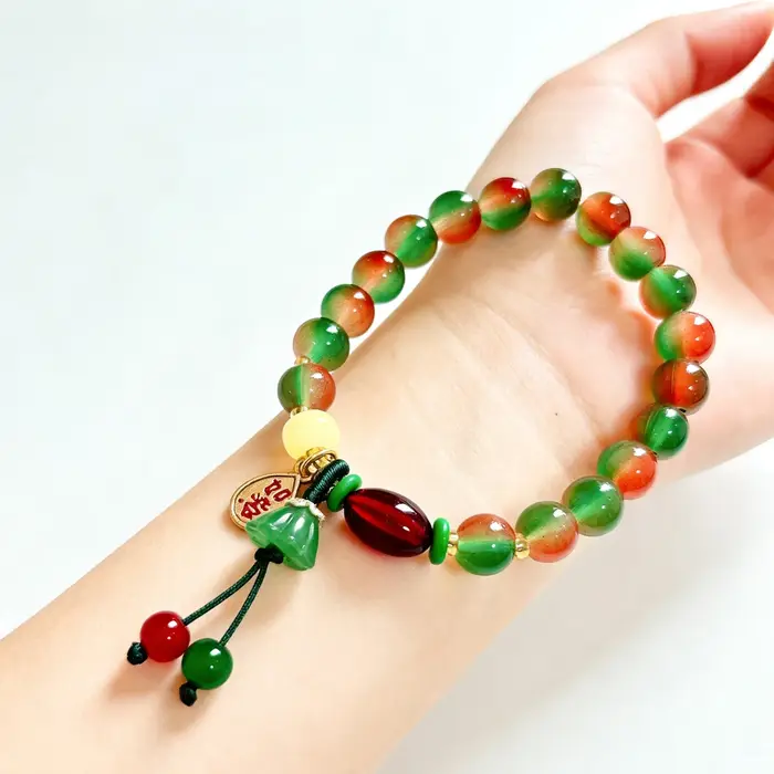 Nouveau Style chinois coloré Bracelet de perles pour les femmes Vintage pierre naturelle ethnique à la main chaîne