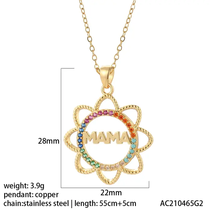 Collier en forme de cœur et de lettre pour femme, pendentif en or, cadeau de famille, long, SION L