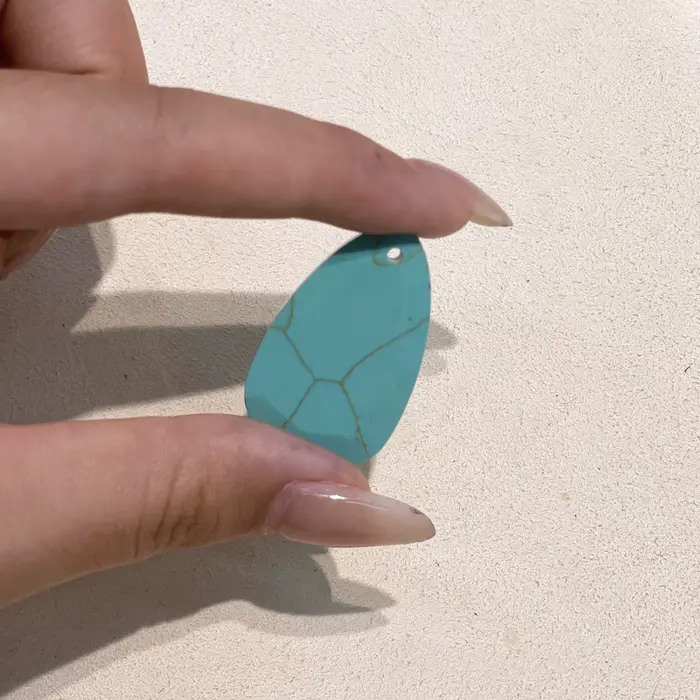 Pendentif de collier naturel semi-précieux à facettes, 21x42mm, pour la fabrication de bijoux, acces