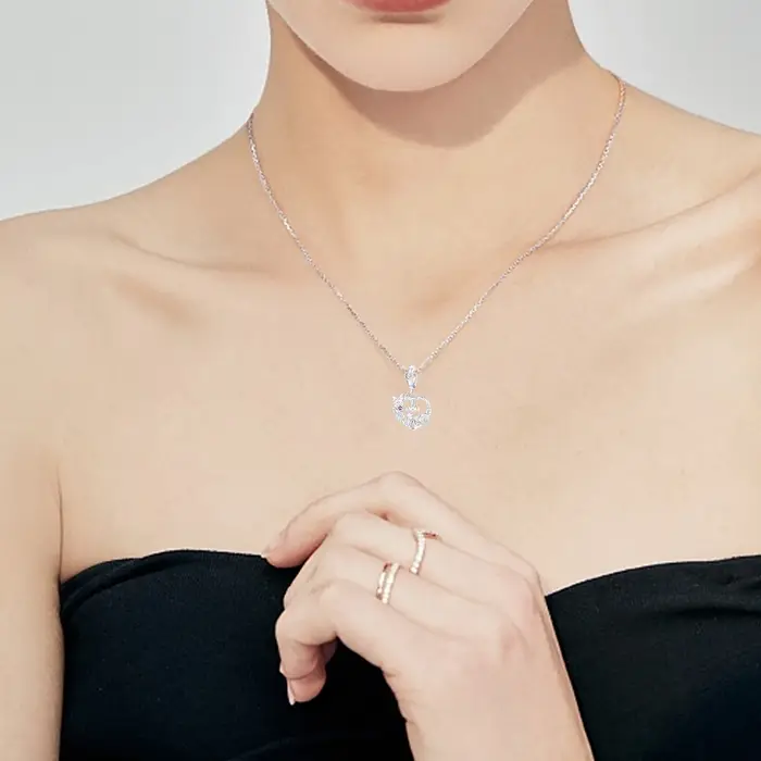 Breloque Cœur Mère-Fille en Argent Sterling 925