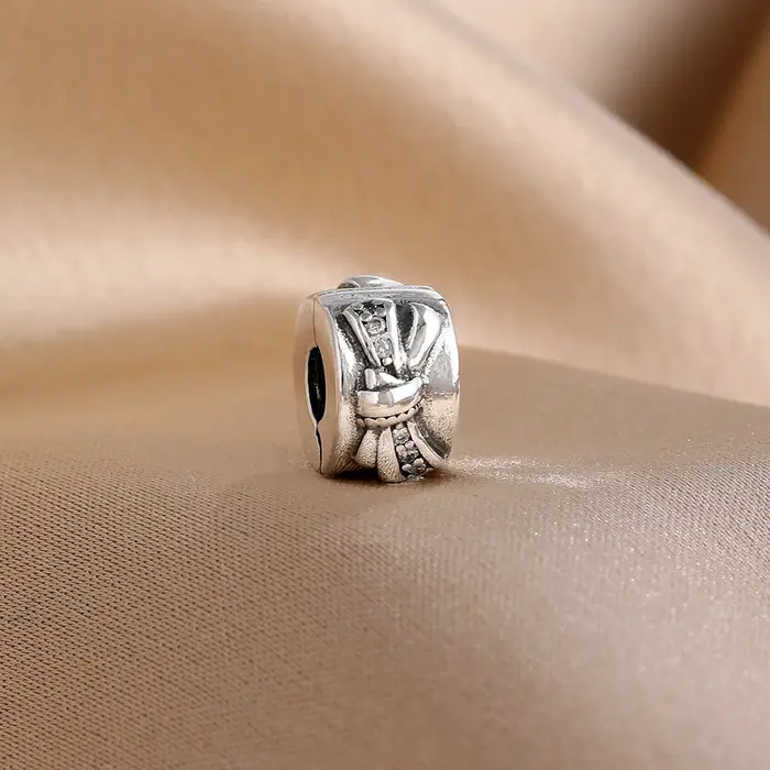 Nouveauté 2026 : Clips en argent 925, motifs fleurs, nœuds et cœurs, compatibles avec bracelets orig
