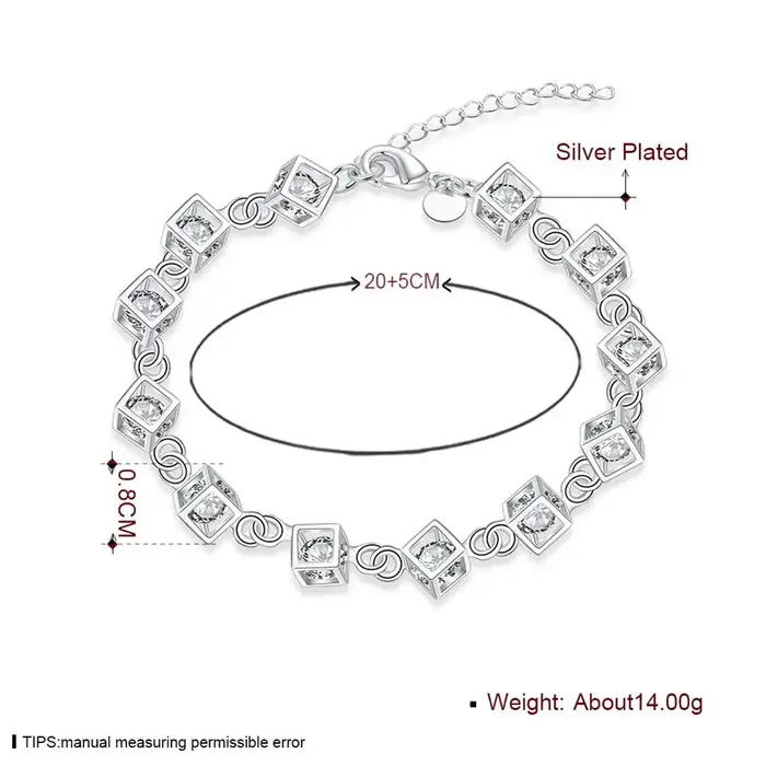Bracelet en argent regardé 925 pour hommes et femmes, nouveau design, fournisseur de bijoux