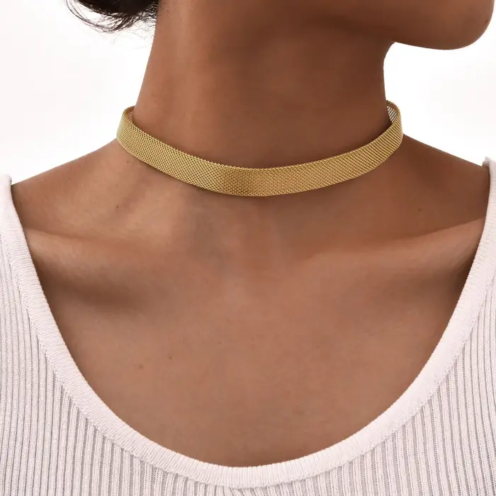 Collier à maillons en maille pour femme