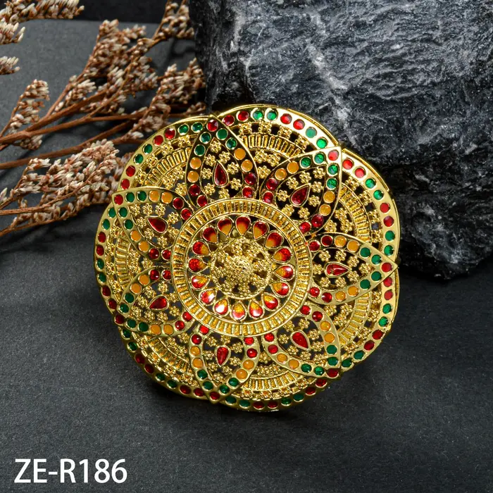 Bague plaquée or pour femme, cadeau d'anniversaire, bijoux exquis, accessoires africains colorés, fê