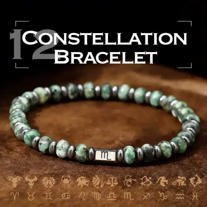 Bracelet Cosmic Covenant, bijou à 12 perles du zodiaque, servant de votre talisman personnel du zodiaque, favorisant la spiritualité