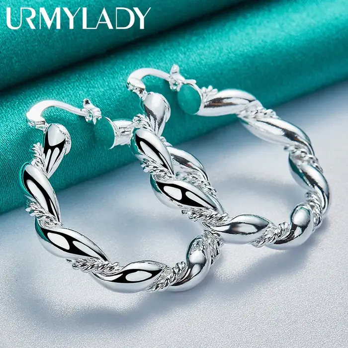 Boucles d'oreilles géométriques en argent sterling 925 pour femmes, style classique, mariage, fiançailles, cadeau d'anniversaire, bijoux élégants et durables
