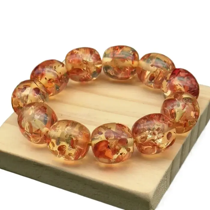 Le nouveau bracelet naren ambre est élégant, simple et élégant.