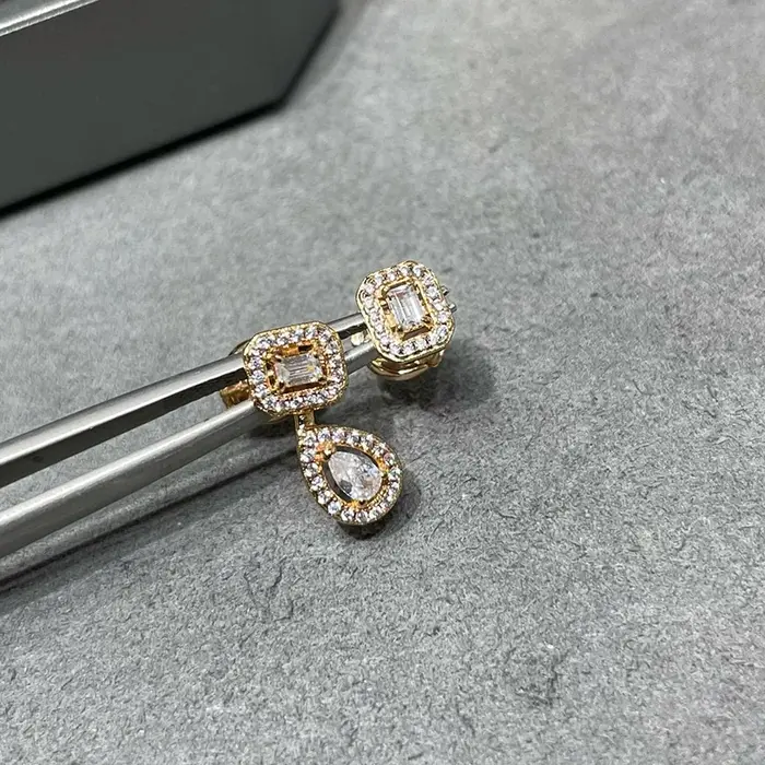Boucles d'oreilles carrées de la marque populaire AB Face Jewelry