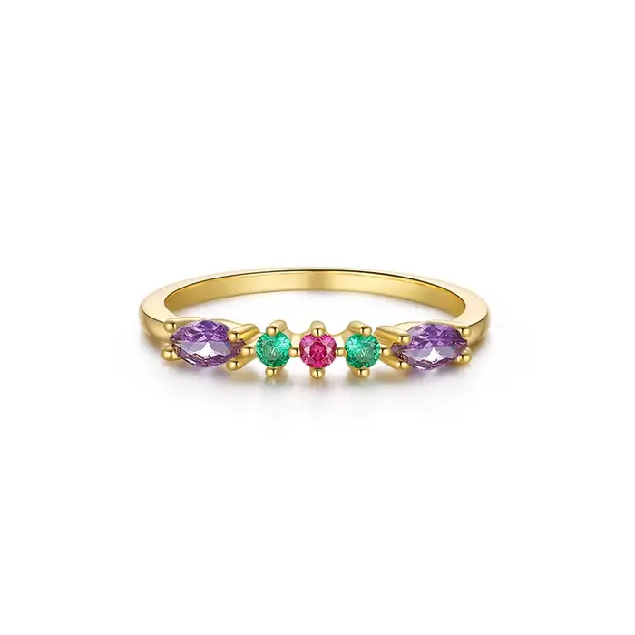 CANNER – bagues bleu ciel Turquoise violet en argent Sterling 925, plaqué or 18K, pour femmes et fil